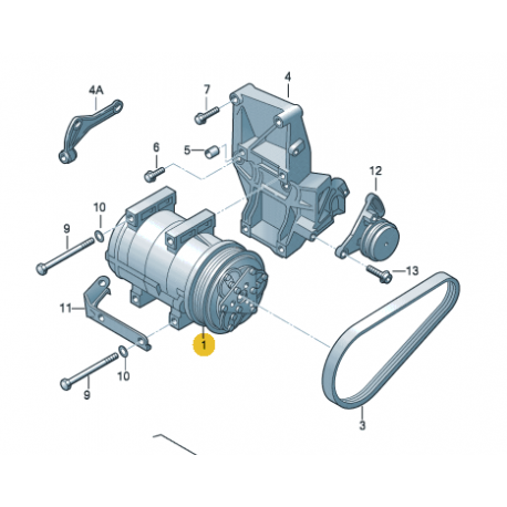 Compresseur De Climat Avec Embrayage Electro Denso Ajm,Atj