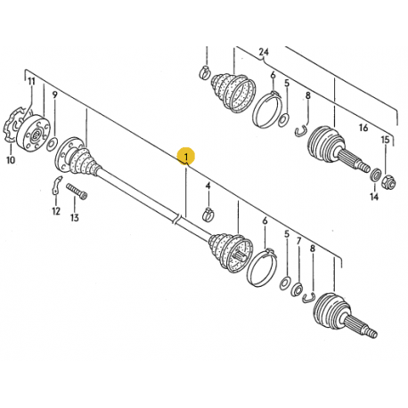 Arbre De Pont Avec Joints Homocinetiques Gauche Abv