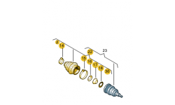 Manchette Caoutchouc Avec Pieces De Fixation Et Graisse Ext