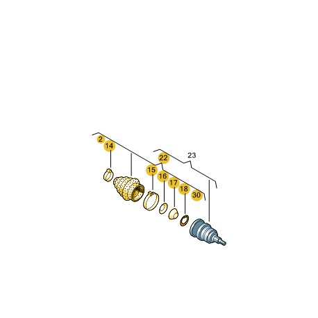 Manchette Caoutchouc Avec Pieces De Fixation Et Graisse Ext