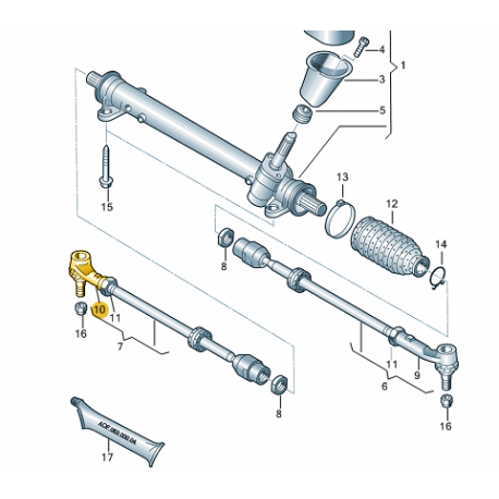 Articulation Barre Direction Droite