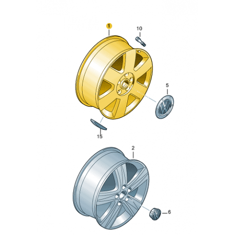 Jantes Alu Chrome Brillant 6jx15h2 Et47 5/112