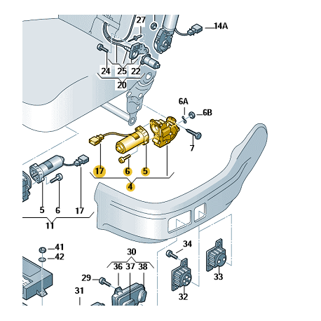 Servomoteur De Reglage Du Siege En Hauteur Gauche
