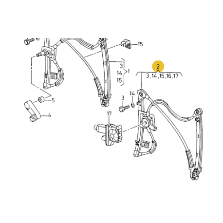 Leve Vitre Avec Moteur Gauche 2 Pts 12 Poles