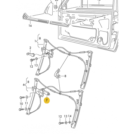 Moteur De Leve Glace Droite 4 Portes