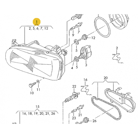 Projecteur Halogene Droite Valeo