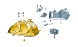 Double Projecteur Antibr Halogene Gauche