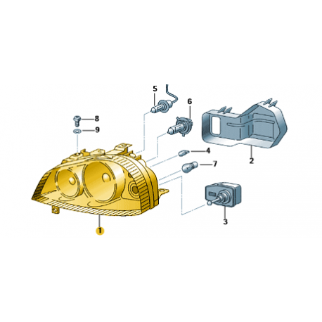 Double Projecteur Antibr Halogene Gauche